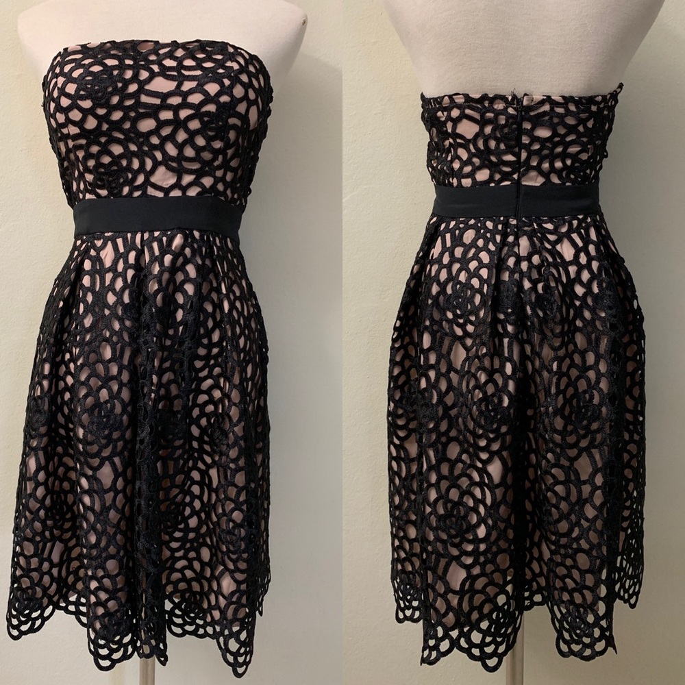 Worn twice black and cream cocktail dress